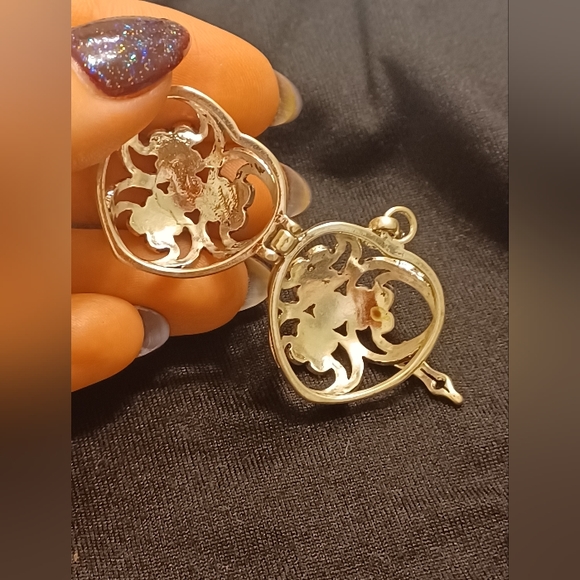 ✨️ 925SS HARMONY SOUND BALL HEART CHARM PENDANT + 1 SOUND PURPLE STONE - Picture 3 of 7